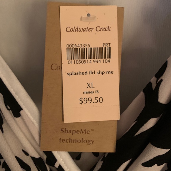 B/W short sleeve Coldwater creek dress XL NWT - Picture 6 of 6